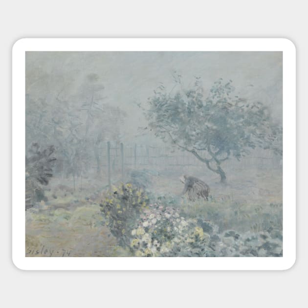 Fog, Voisins by Alfred Sisley Sticker by Classic Art Stall